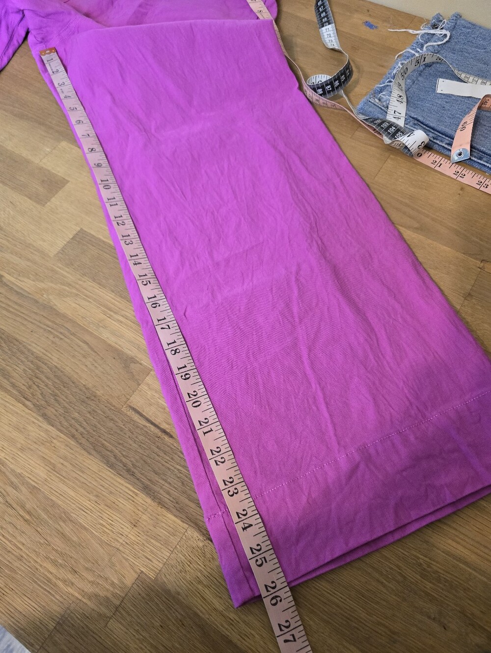 Anthropologie Maeve Hot Pink Colette Magic Fabric Wide-Leg Trousers 28 - Picture 11 of 12